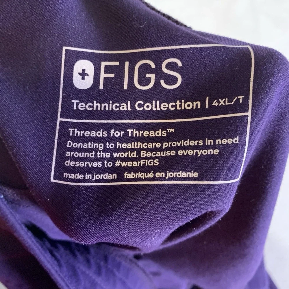 Figs Scrub Pants 4XLT Hunter Purple Kade Cargo Medical Healthcare Nursing Lot 2 - Picture 12 of 15